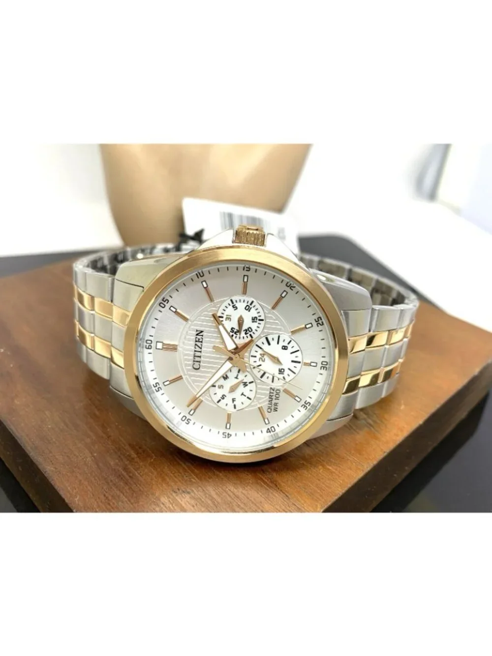 Citizen Men's Watch AG8346-51A Quartz Silver Dial Two Tone Stainless Steel 42mm